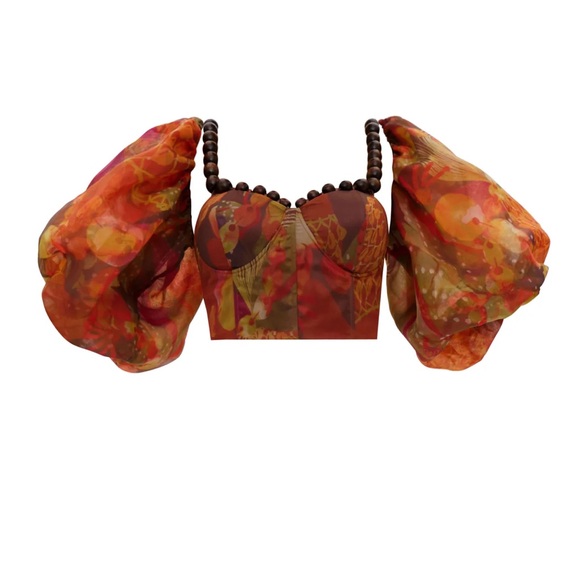 Andrea Iyamah - OMMA CROP TOP - KOLA PRINT - Picture 1 of 4